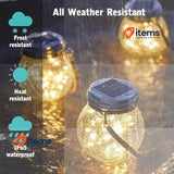 M Ledme - Outdoor Solar Light, Warm Light, SphereGlass Cracked Cryst
al