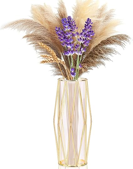 AOKITO Gold Vases Decoration for Pampas Grass Gold