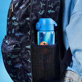 Ion8 Steel Water Bottle, 600 ml/20 oz, Leak Proof, Easy to Open Dino Band