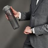 Ion8 1 Litre Water Bottle, Leak Proof, Flip Lid, Carry Handle 32 oz, Grey