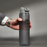 Ion8 1 Litre Water Bottle, Leak Proof, Flip Lid, Carry Handle 32 oz, Grey