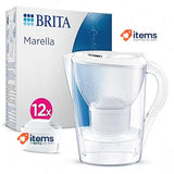 BRITA Marella Water Filter Jug White (2.4L) Annual Pack incl. 12x