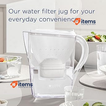 BRITA Marella Water Filter Jug White (2.4L) Annual Pack incl. 12x