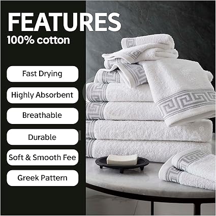 GC GAVENO CAVAILIA Towel Bale 8 Piece Towel Set White