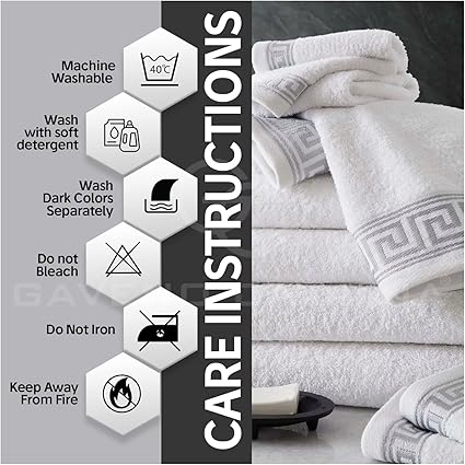 GC GAVENO CAVAILIA Towel Bale 8 Piece Towel Set White