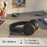 Sony Wireless Bluetooth Headphones - Up to 50 Hours Battery Life Matte Black