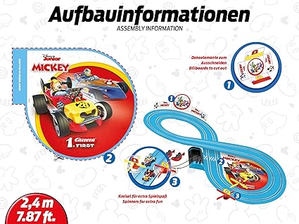 Carrera FIRST Mickey's Fun Race - Slot Car Racing Track for Children