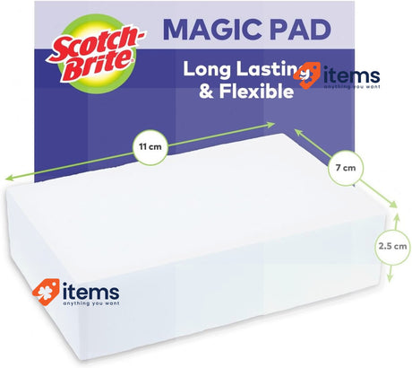 Scotch-Brite Magic Easy Eraser Sponge, Melamine Cleaner, Value Pack of 12 Pads