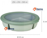 Mepal – Bento bowl 3-compartment multibowl round Cirqula, storage container