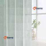 MIULEE Turquoise Voile Curtains for Living Room Net Curtain Pair, 55 x 63 inch