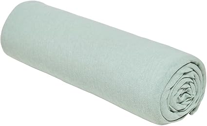 TODAY Essential Fitted Sheet 90 x 190 cm Jersey 100% Cotton Plain Celadon