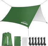 OVERMONT Tent tarpaulin For Outdoor Hiking Green 3m x 3m