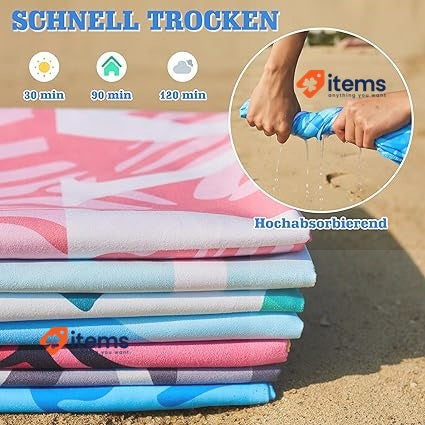 LEcylankEr Beach Towel XL 180 x 90 CM Large Beach Towel Quick Dry Sandproof