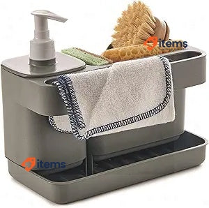 Snips Riordinello - Hand Soap Dispenser & Sponge Holder, Sink Caddy Organizer
