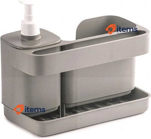 Snips Riordinello - Hand Soap Dispenser & Sponge Holder, Sink Caddy Organizer