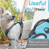 Eagloo Dog Harness Large Dog, No Pull Harness with Front Back Clips Blue L