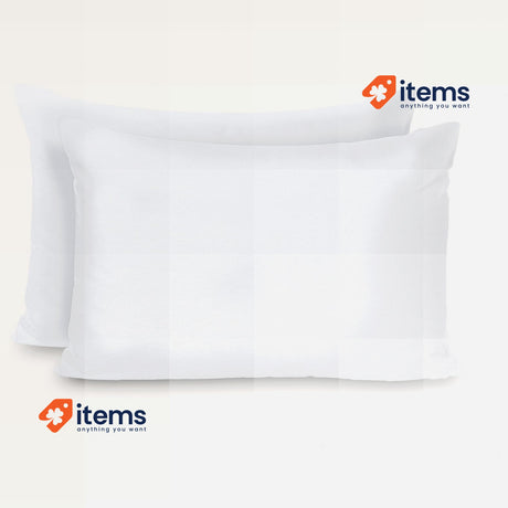 Dreamzie Set of 2 Reinforced Cotton Pillow Cases 60 x 60 cm – White Dreamzie