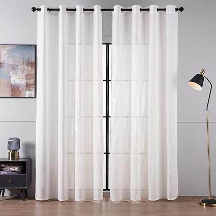 Topfinel Vertical Curtains, Living Room Curtains Grey