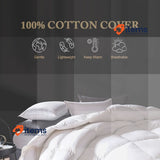 DWR Organic Summer Single Size Duvet, 100% Cotton Shell, 135x200cm, White 4.5