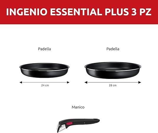 Lagostina Ingenio Essential Plus Non-Stick Aluminium Cookware and Pan Set