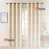 MIULEE Blackout Curtains for Living Room 2 Panels, Thermal 55 x 79 Inches Beige