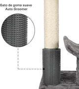 Awefrank Cat Tower with Cat Scratching Post with Hanging Ball and Perches(Grey)