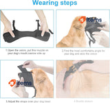 WuGu Dog Muzzle for Dogs, Adjustable Nylon Muzzle for Dogs, Size XL, Black