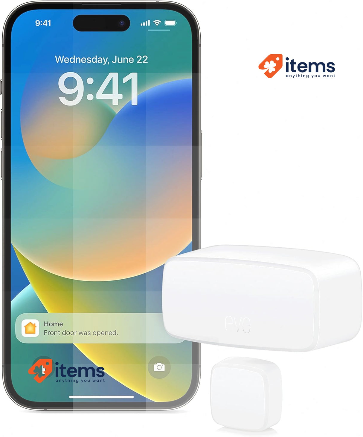 Eve Door & Window Smart Contact Sensor, Secure Home Requires Thread Edge Router