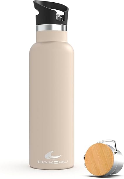 DAIKOKU Bottle Double Walled Stainless Steel Thermos Pastel Beige 500ML