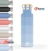 Daikoku Double Walled Stainless Steel Thermos Bottle Hot/Cold Drinks 500ml Blue