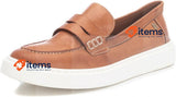 Carmela Women's Shoes 160640 Loafers Leather Camel, Size 8 UK (41 EU) 7.5