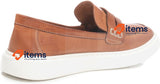 Carmela Women's Shoes 160640 Loafers Leather Camel, Size 8 UK (41 EU) 7.5