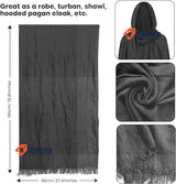 Medieval Knight Costume (9 Pieces) For Halloween Men Hooded Cloak Retro Scarf