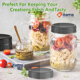 Mason Jar Lids Food Storage Caps 86mm Reusable Kitchen Container Plastic Geieold