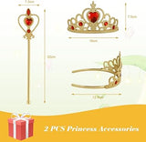 AOMIG Costume Snow White Girl, Princess Costume Girl , Crown and Red Cape