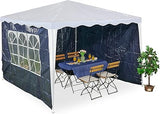 Relaxdays Gazebo Side Panels, 3X Set, 2x3m, Waterproof Blue