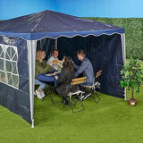 Relaxdays Gazebo Side Panels, 3X Set, 2x3m, Waterproof Blue