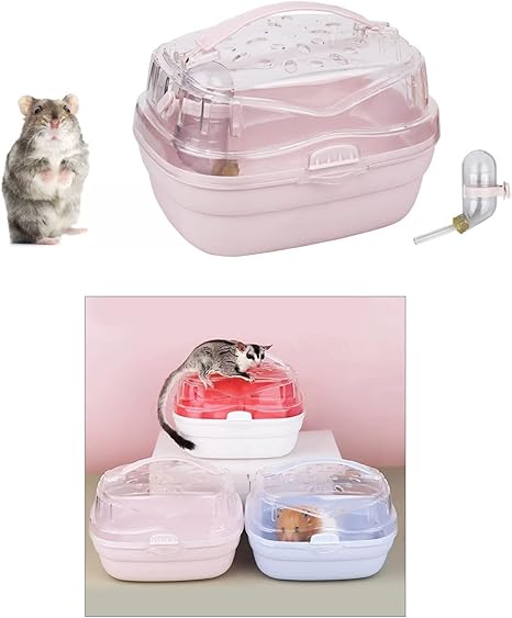 hero s Hamster Transport Box Carry Cage Pink