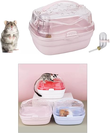 hero-s Hamster Transport Box, Carry Cage Pink