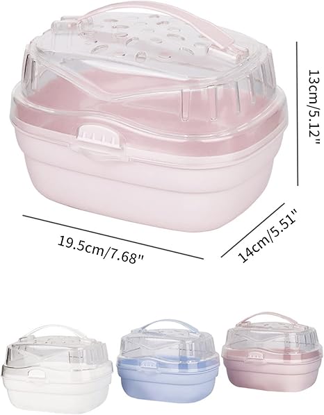 hero-s Hamster Transport Box, Carry Cage Pink