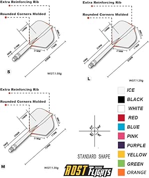 CUESOUL Rost Integrated Dart Shaft and Medium Flights Standard Shape