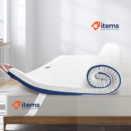 BedStory 7CM Topper Double 160x190 cm, Topper Memory Foam by Gel White