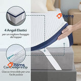BedStory 7CM Topper Double 160x190 cm, Topper Memory Foam by Gel White