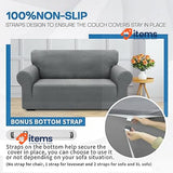 XINEAGE High Stretch Sofa Covers 3 Seater New Pattern Light Gray