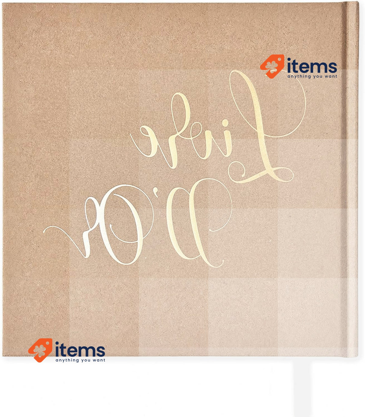 Plantvibes Golden Book Wedding or Birthday, 72 Pages Brown