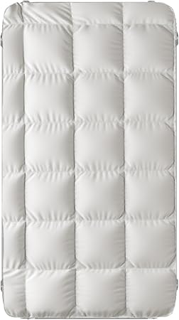 Topper PLUS quilted with 4 sturdy elastic bands, White, 80 x 195 cm