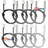 Fajoeda Pack of 8 NTC Thermistor 10K Temperature Sensor Probe Stainless Steel