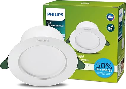 PHILIPS LED Ultra Efficient Round Diamond Cut Spot Cool White Light 4000k