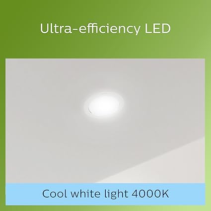 PHILIPS LED Ultra Efficient Round Diamond Cut Spot Cool White Light 4000k