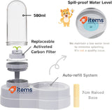 septillar Pet Water Dispenser Station, 580ml Grey